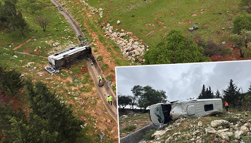 Son dakika... Gaziantep’te işçi servisi devrildi: 16 yaralı