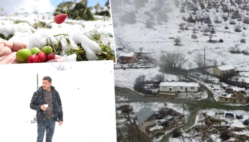 Hava sıcaklıkları düştü: Her yer beyaza büründü Bu aylarda buralarda kar görmek zor