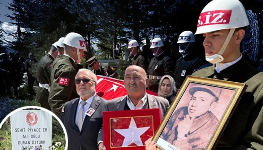 61 yıl sonra Şehit Onbaşı Duran Öztürk Tokatta defnedildi