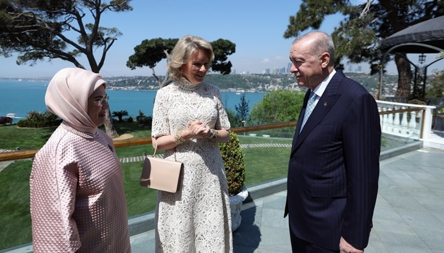 Cumhurbaşkanı Erdoğan, Belçika Kraliçesini kabul etti