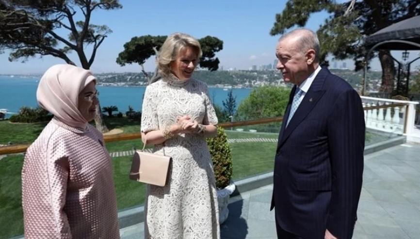 Cumhurbaşkanı Erdoğan, Belçika Kraliçesini kabul etti