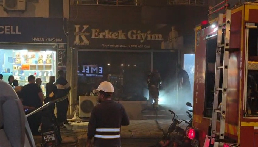 Hatayda iş yeri yangını