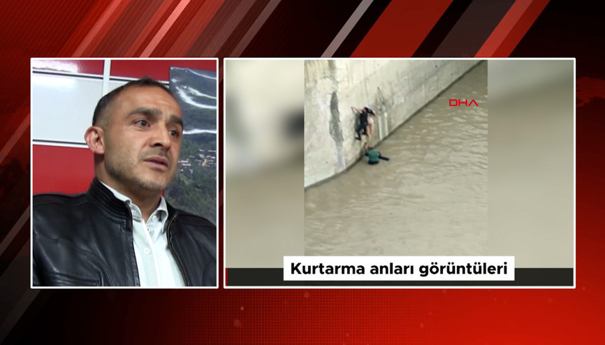10 metreden dereye atladı, askerdeki eğitimi küçük Eslemi hayata bağladı