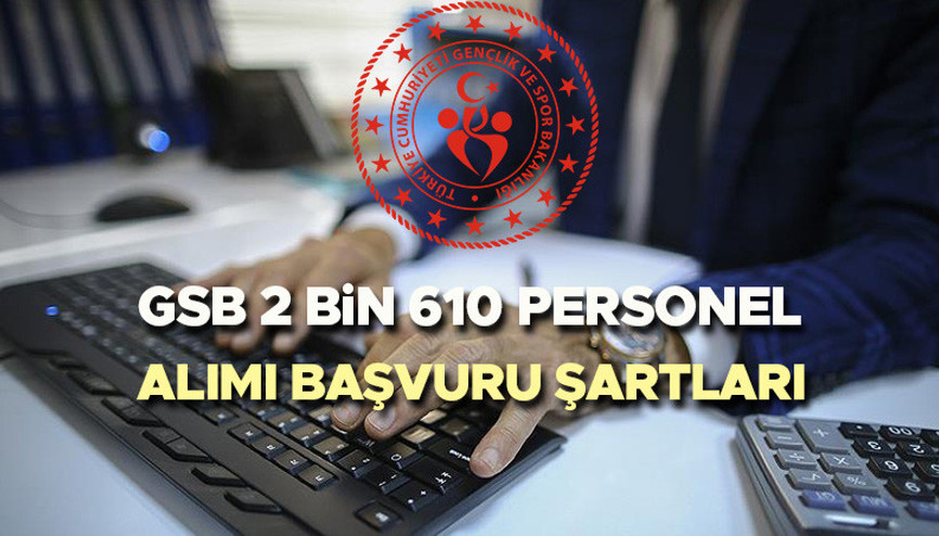 GSB PERSONEL ALIMI BAŞVURU ŞARTLARI, TARİHİ VE BAŞVURU EKRANI 2026 || Gençlik ve Spor Bakanlığı 2 bin 610 personel alımı 2026 ne zaman, başvurular nasıl yapılır İşte GSB 2 bin 610 personel alımı kadro ve branş dağılımı