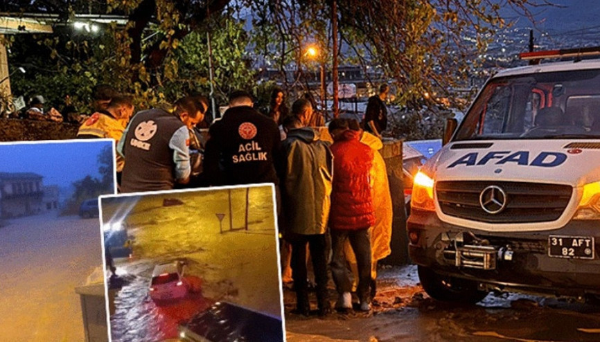 Hatayda şiddetli sağanak hayatı felç etti Köprü çöktü ve araçlar sürüklendi