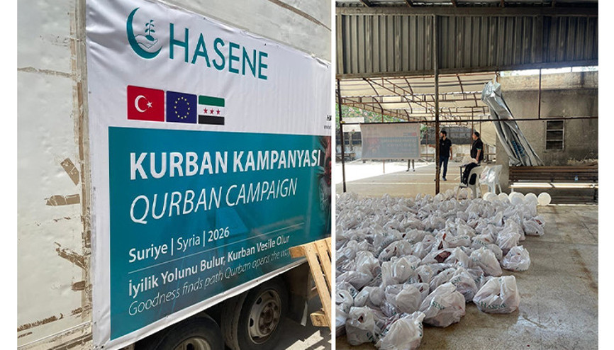 Hasene kurban ekibi Suriye’de sıkıntısız kurban dağıttı