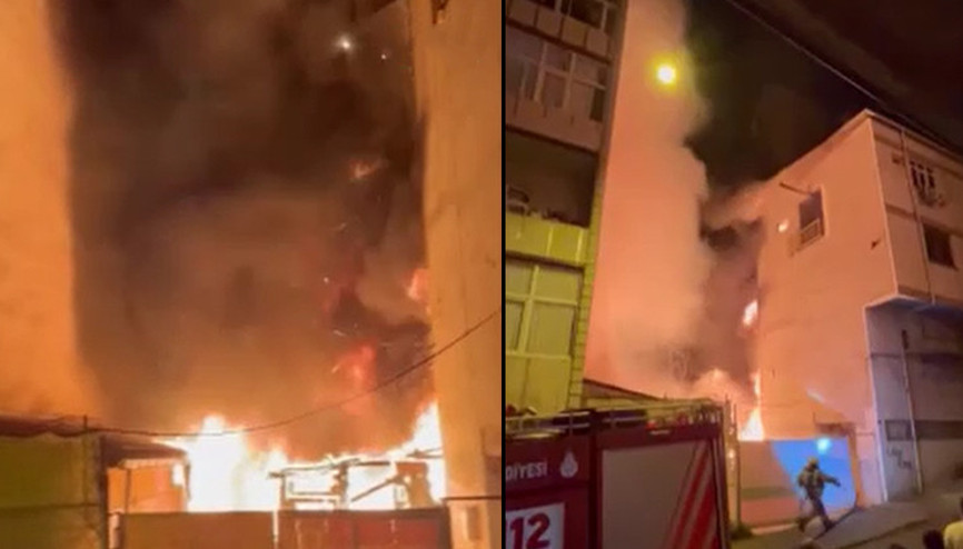 İstanbulda bir depoda çıkan yangın, 3 binaya sıçradı