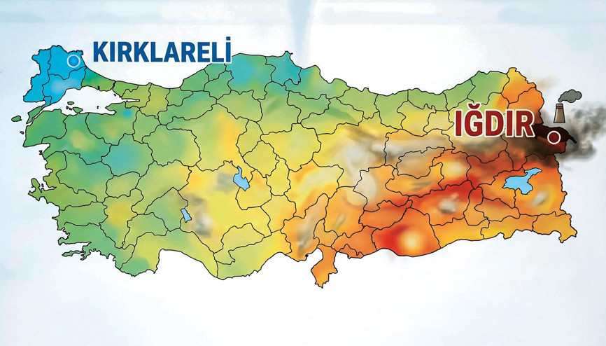 Türkiye’nin hava kalitesi haritası çıkarıldı