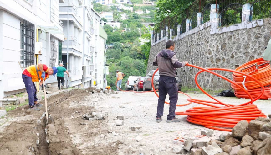 Canik Belediyesi, fiber optik ağ altyapı çalışmalarının yüzde 80ini tamamladı