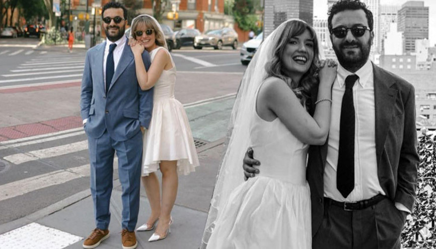 Hasan Can Kaya ile Duygu Karabaş Amerikada evlendi