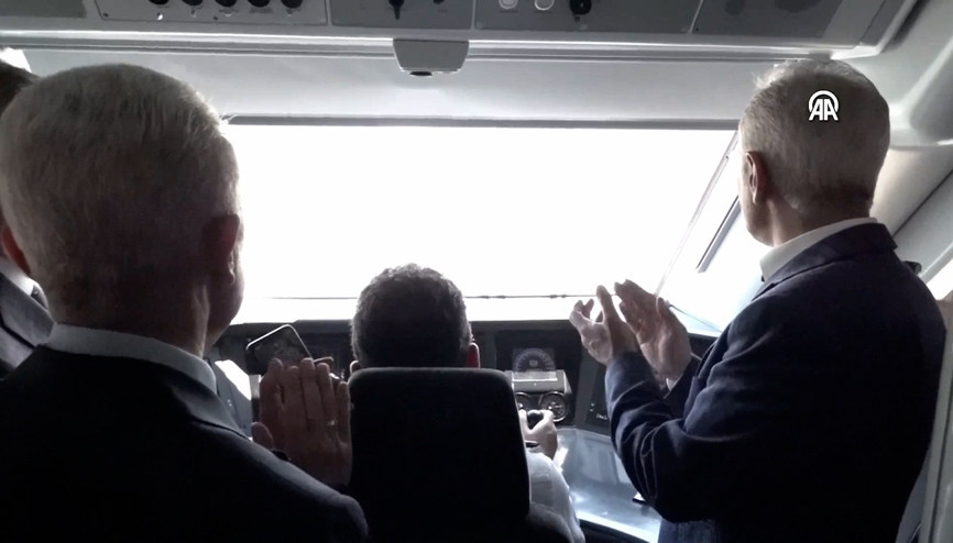 Bakan Uraloğlu, Kırklarelinde Halkalı-Kapıkule Demir Yolu Hattında test sürüşü yaptı