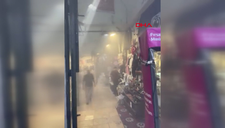 Kapalıçarşıda trafoda yangın