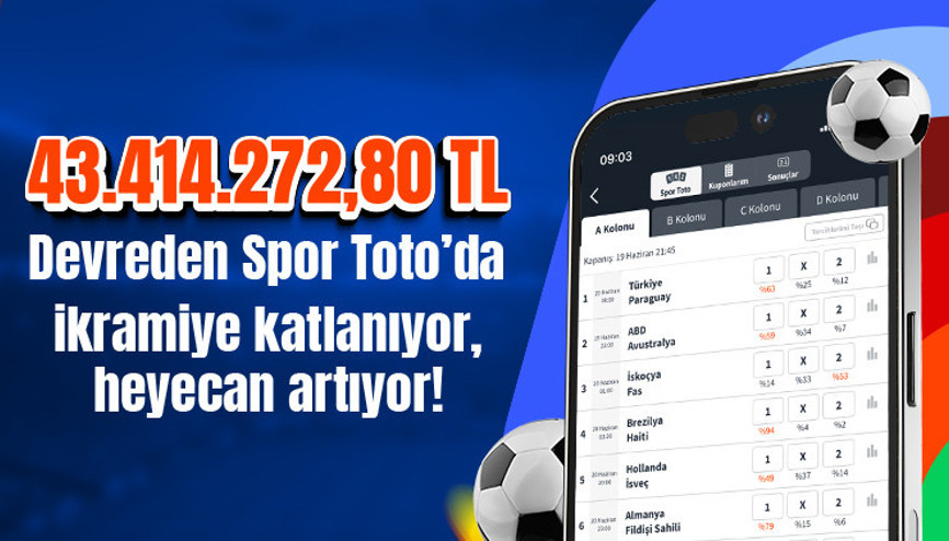 43.414.272 TL devreden Spor Toto’da ikramiye katlanıyor, heyecan artıyor