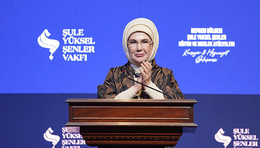 Emine Erdoğandan Deprem Bölgesi Şule Yüksel Şenler Eğitim ve Meslek Atölyeleri programına ilişkin paylaşım