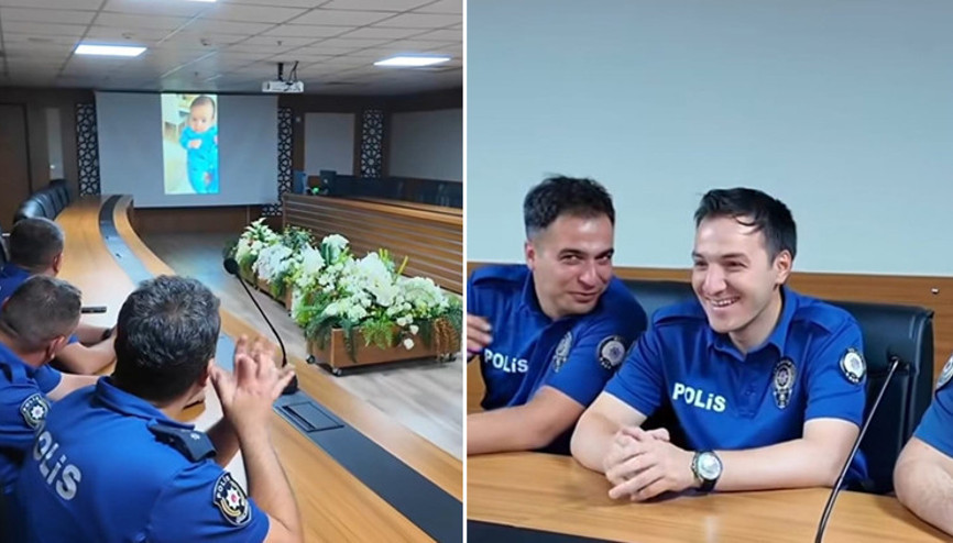 Malatyada görev başındaki polislere Babalar Günü sürprizi