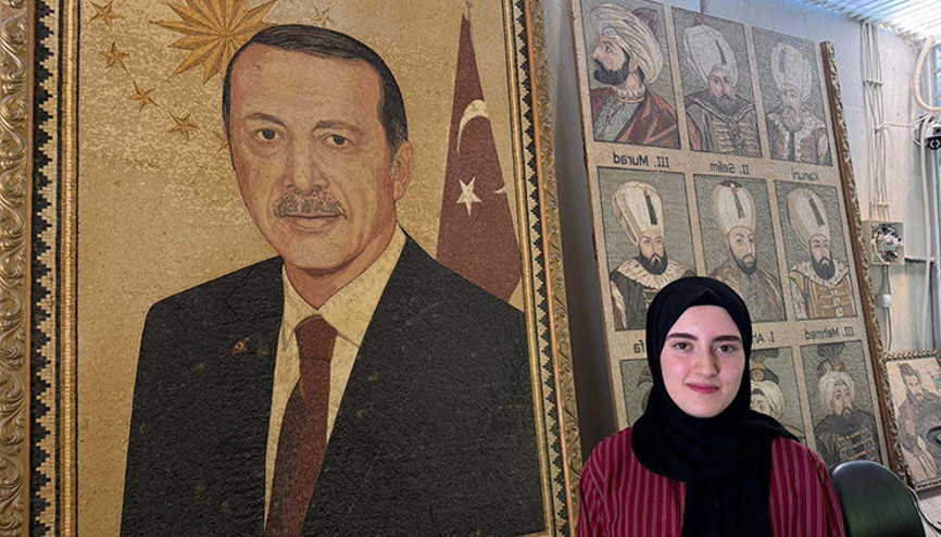 Hatay’daki Suriyeli sanatçılar, 100 bin mozaikle Cumhurbaşkanı Erdoğanın portresini yaptı