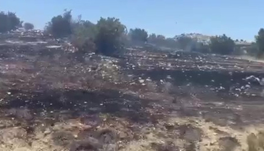 Mersin’de emekler yandı 6 dekar bahçe yangında kül oldu