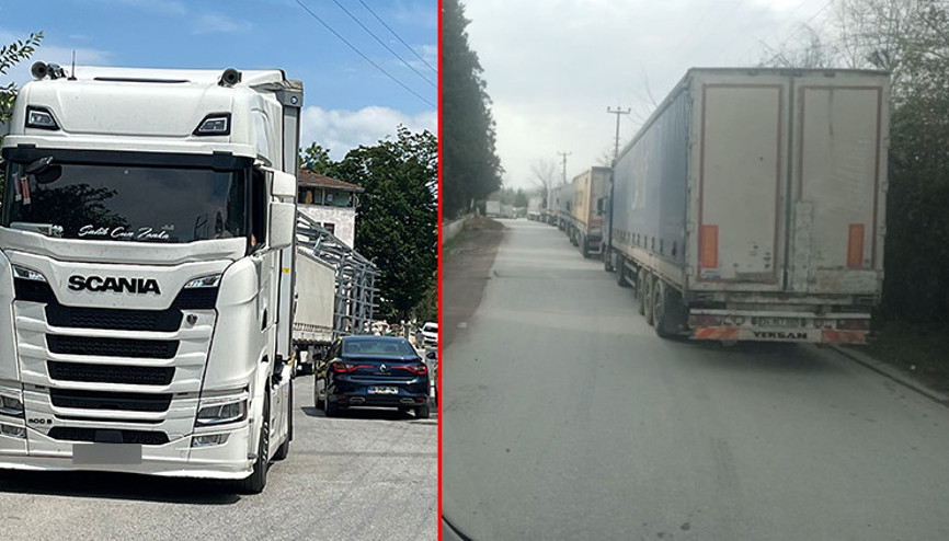 Vatandaşlardan su fabrikasına tır tepkisi: Mahalle adeta tır parkına döndü Vatandaşlardan su fabrikasına tır tepkisi: Mahalle adeta tır parkına döndü