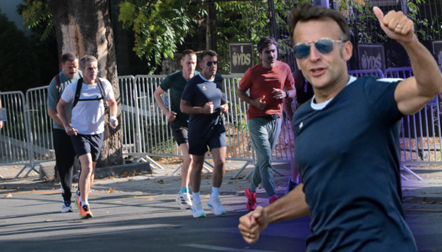 Macron, Ankarada sabah koşusu yaptı