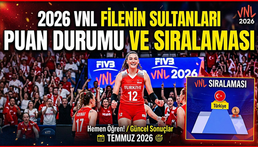 FİLENİN SULTANLARI PUAN DURUMU 2026 VNL MİLLETLER LİGİ GÜNCEL SIRALAMA TABLOSU || A Milli Kadın Voleybol Takımı Filenin Sultanları kaçıncı sırada, puanı kaç FİLENİN SULTANLARI PUAN DURUMU 2026 VNL MİLLETLER LİGİ GÜNCEL SIRALAMA TABLOSU || A Milli Kadın Voleybol Takımı Filenin Sultanları kaçıncı sırada, puanı kaç
