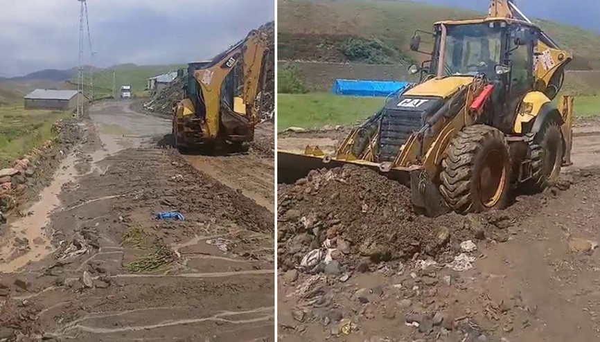 Erzurumda sel: Duvarlar yıkıldı, araziler sular altında kaldı
