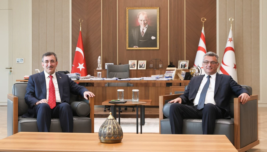 Cumhurbaşkanı Yardımcısı Yılmaz, KKTC Cumhurbaşkanı Erhürman ile görüştü