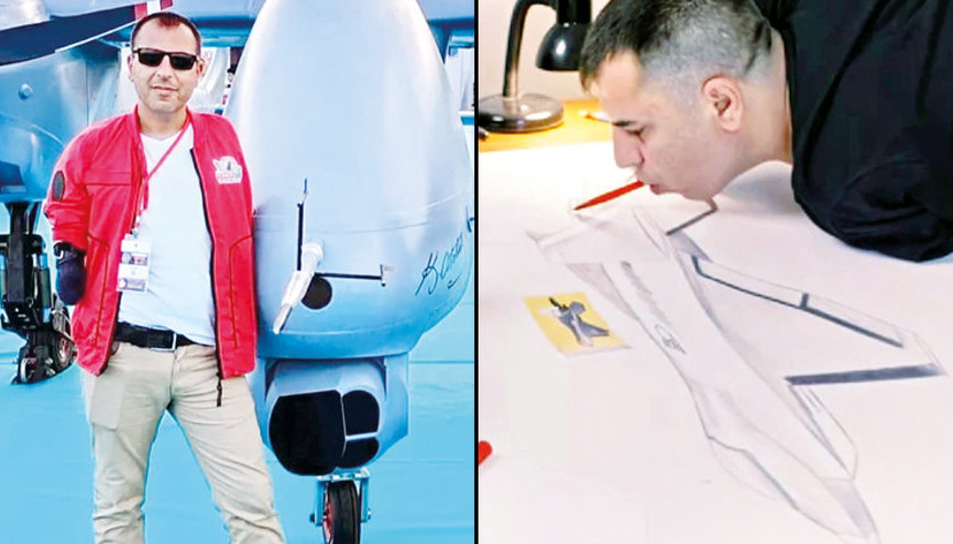 Ağzındaki kalemle KAAN’a imza attı