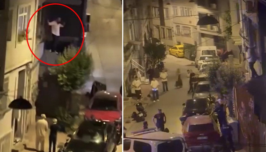Beyoğlunda eski sevgilisini evine tırmanıp İhanet ettin diye bağırarak camı yumrukladı Gözaltına alındı
