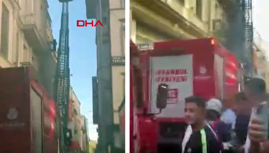 İstiklal Caddesinde alışveriş merkezinde yangın