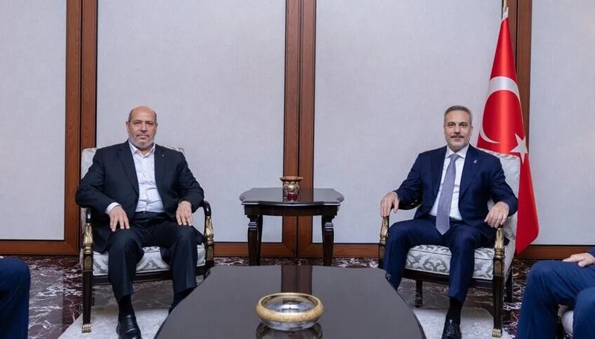 Bakan Fidan, Hamas Siyasi Büro Başkanı Hayye ve beraberindeki heyeti kabul etti