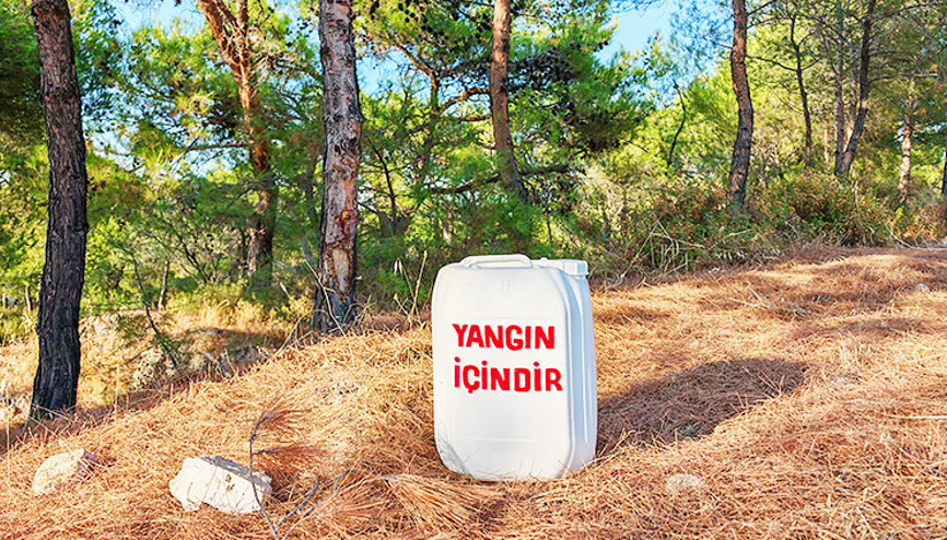 Ayvalıkta orman yangınlarına karşı su bidonlu önlem
