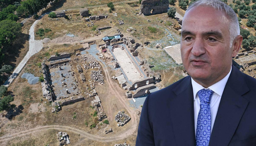 Bakan Ersoy: Tralleiste 2 bin yıllık 300 kişilik antik havuz gün yüzüne çıkarıldı