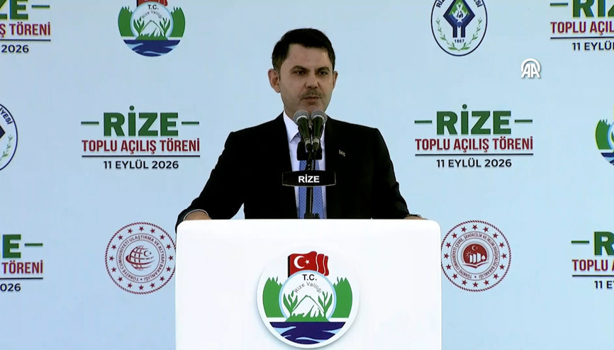 Bakan kurum yeni projeleri Rize’de duyurdu