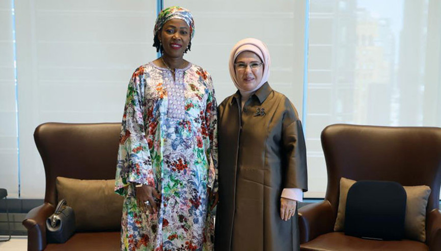 Emine Erdoğan, Sierra Leone Cumhurbaşkanının eşi Fatima Maada Bio ile görüştü