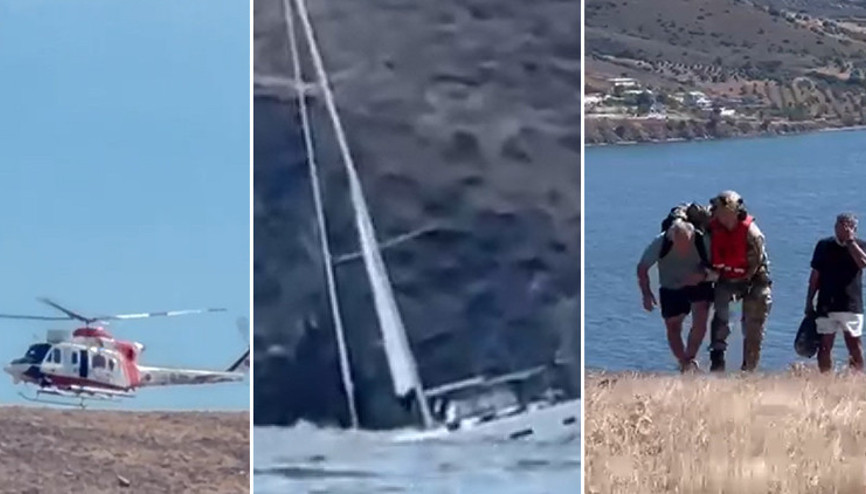 Balıkesirde tekne karaya oturdu: 2 kişi kurtarıldı